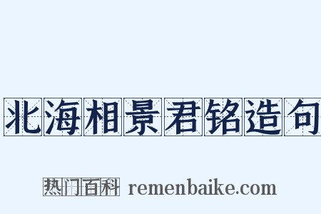 北海相景君铭造句是什么意思的图片